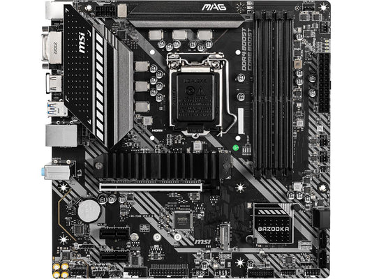 MSI MAG B460M BAZOOKA LGA 1200 Intel B460 SATA 6Gb/s Micro ATX Intel Motherboard
