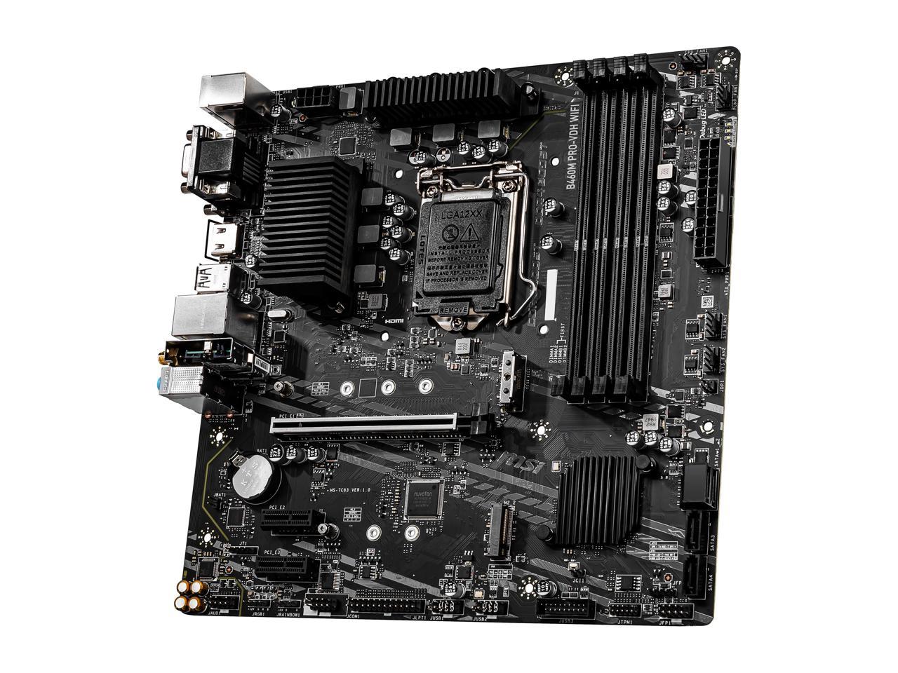 MSI B460M PRO-VDH WIFI LGA 1200 Intel B460 Micro ATX Intel Motherboard
