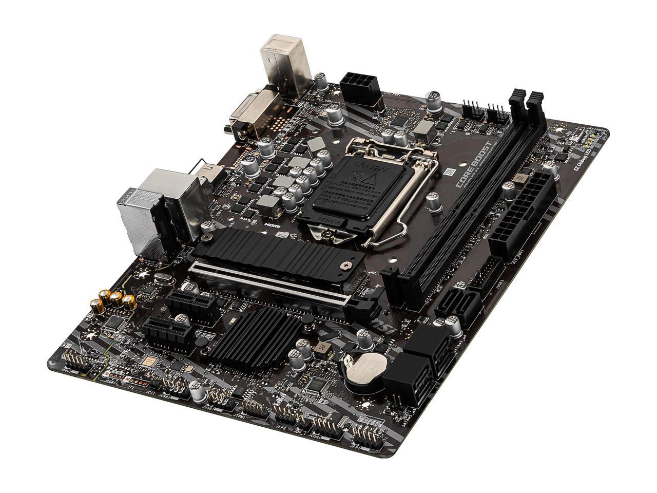 MSI PRO B460M-A PRO LGA 1200 Intel B460 SATA 6Gb/s Micro ATX Intel Motherboard