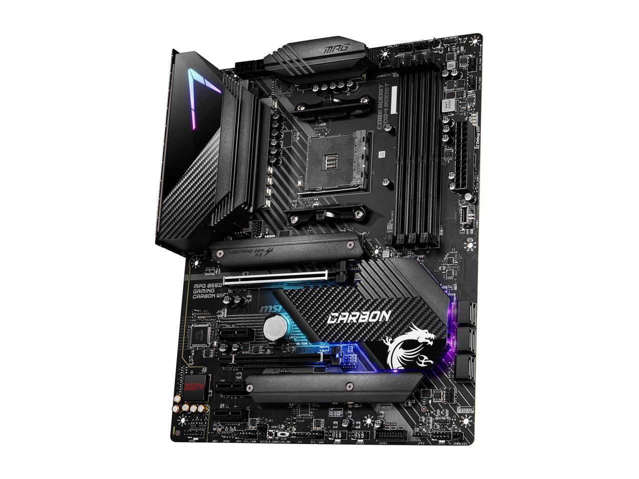 MSI MPG B550 GAMING CARBON WIFI AM4 AMD B550 SATA 6Gb/s ATX AMD Motherboard