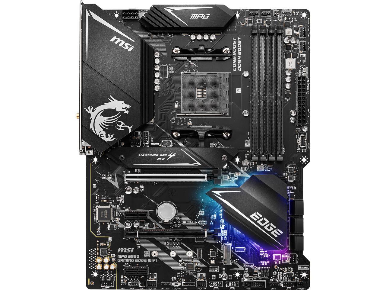 MSI MPG B550 GAMING EDGE WIFI AM4 AMD B550 SATA 6Gb/s ATX AMD Motherboard