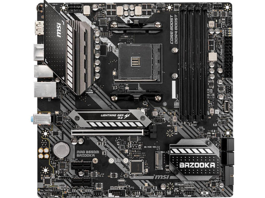 MSI MAG B550M BAZOOKA AM4 AMD B550 SATA 6Gb/s Micro ATX AMD Motherboard