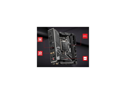 MSI MPG B460I GAMING EDGE WIFI LGA 1200 Intel B460 SATA 6Gb/s Mini ITX Intel Motherboard