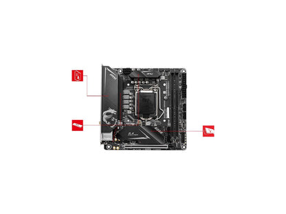 MSI MPG B460I GAMING EDGE WIFI LGA 1200 Intel B460 SATA 6Gb/s Mini ITX Intel Motherboard