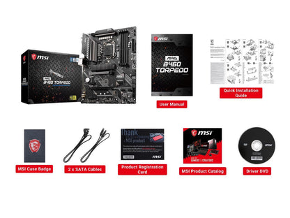MSI MAG B460 TORPEDO LGA 1200 Intel B460 SATA 6Gb/s ATX Intel Motherboard