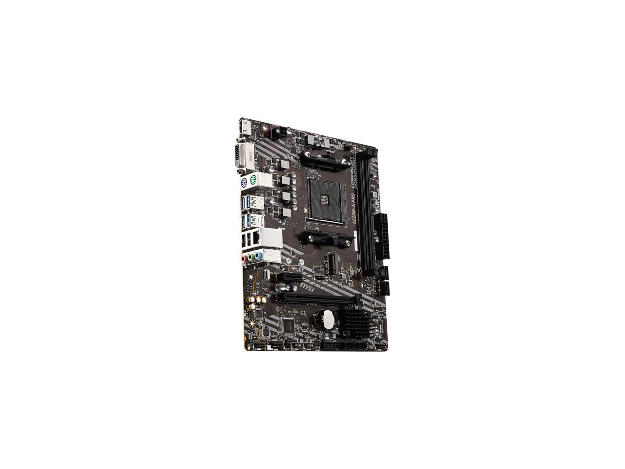 MSI A520M-A PRO AM4 AMD A520 SATA 6Gb/s Micro ATX AMD Motherboard