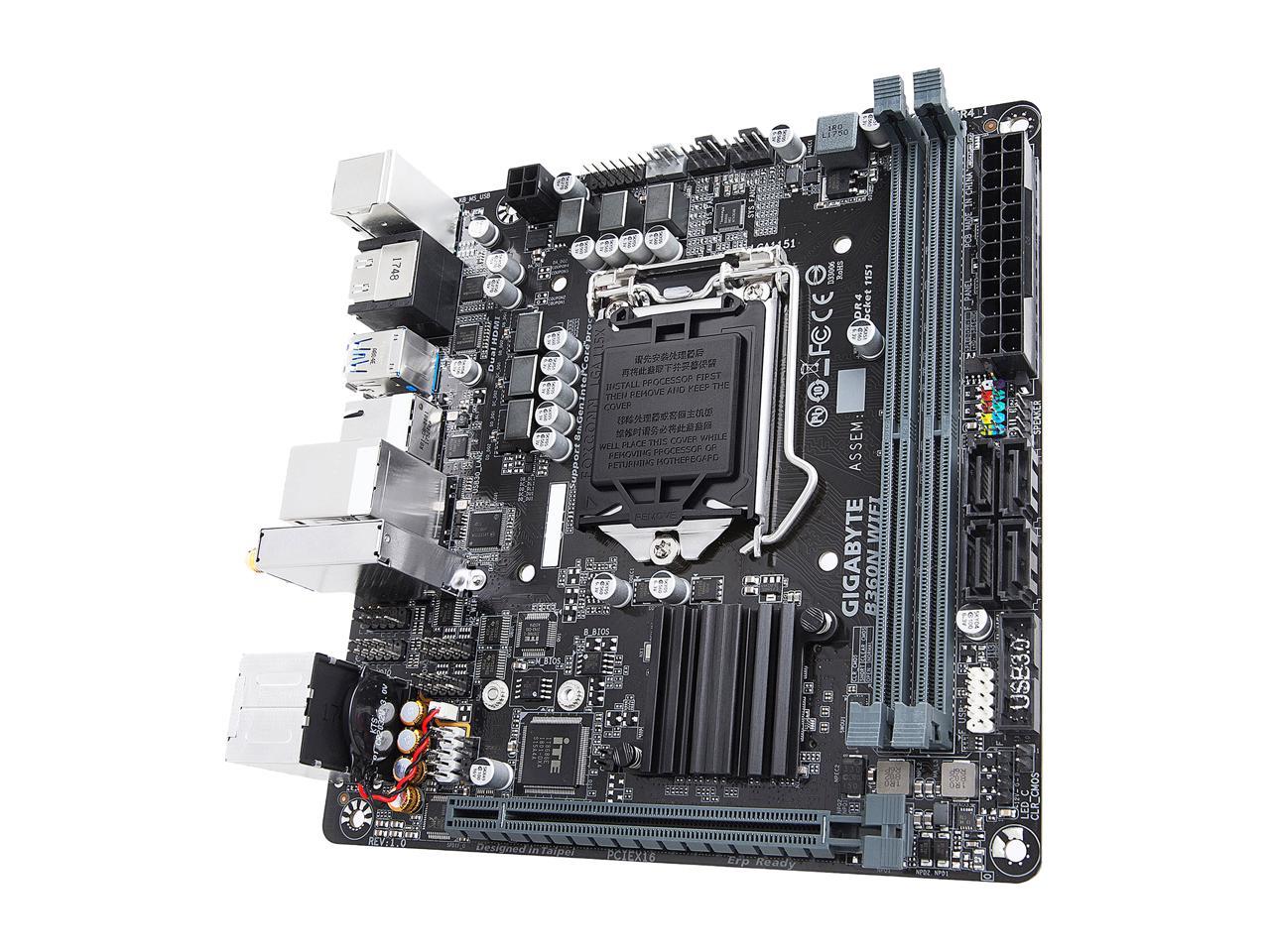 GIGABYTE B360N WIFI LGA 1151 (300 Series) Intel B360 HDMI SATA 6Gb/s USB 3.1 Mini ITX Intel Motherboard