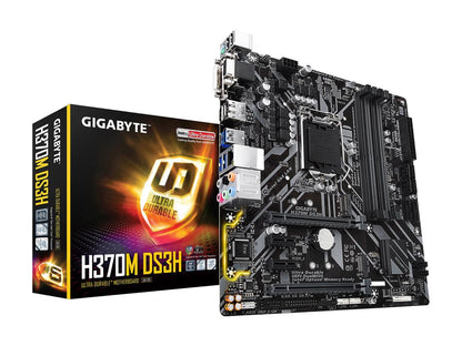 GIGABYTE H370M DS3H LGA 1151 (300 Series) Intel H370 HDMI SATA 6Gb/s USB 3.1 Micro ATX Intel Motherboard