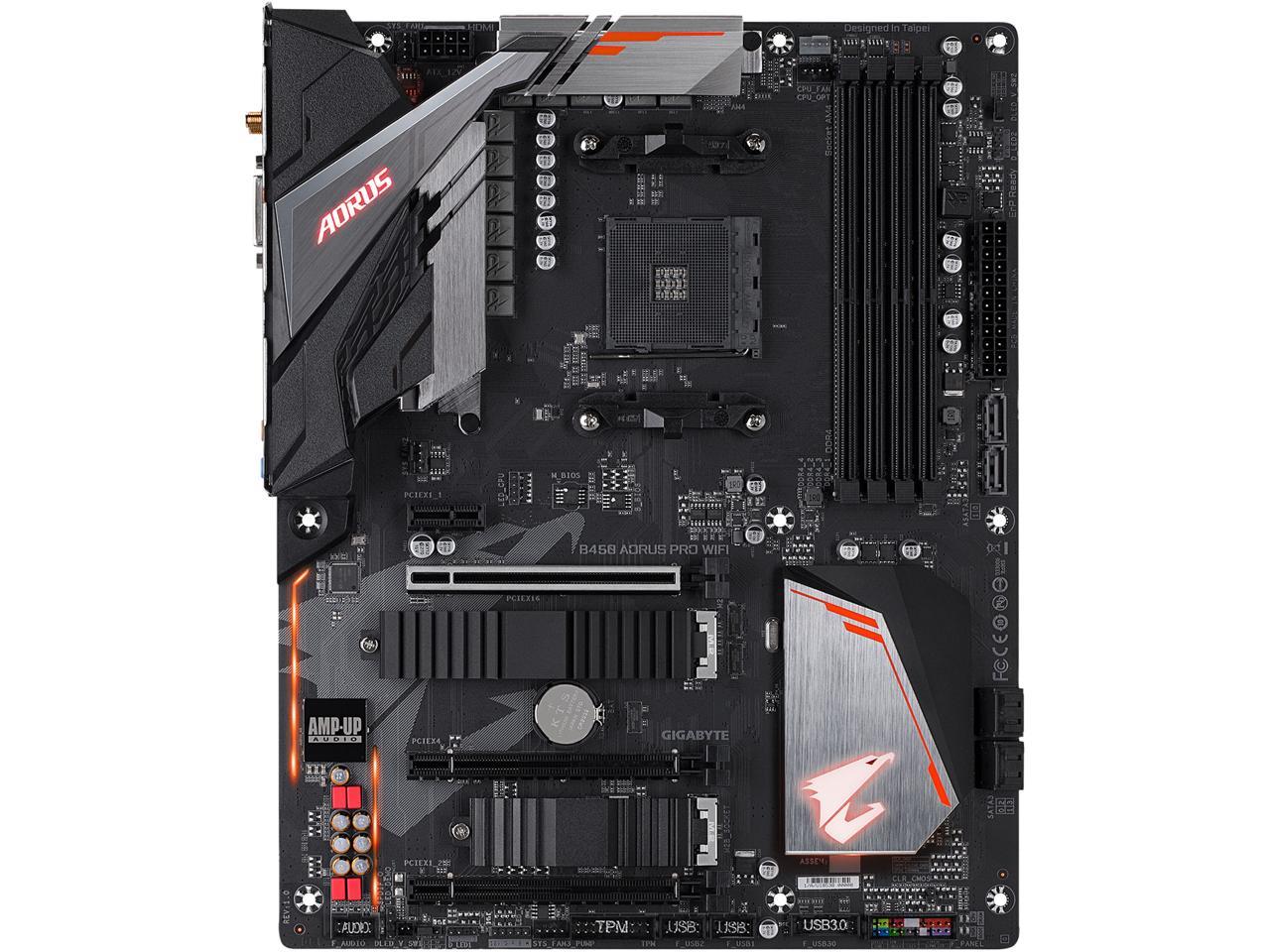 GIGABYTE B450 AORUS PRO WIFI (rev. 1.0) AM4 AMD B450 SATA 6Gb/s ATX AMD Motherboard