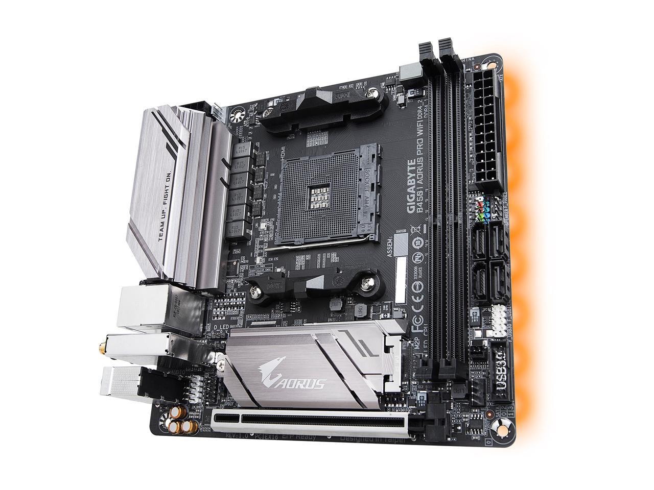 GIGABYTE B450 I AORUS PRO WIFI AM4 AMD B450 SATA 6Gb/s USB 3.1 HDMI Mini ITX AMD Motherboard