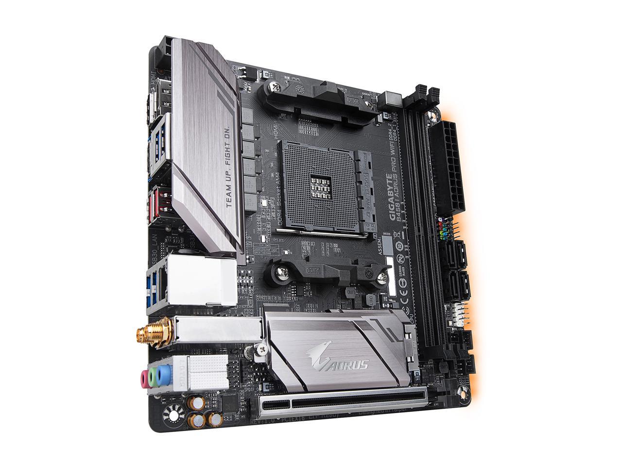 GIGABYTE B450 I AORUS PRO WIFI AM4 AMD B450 SATA 6Gb/s USB 3.1 HDMI Mini ITX AMD Motherboard
