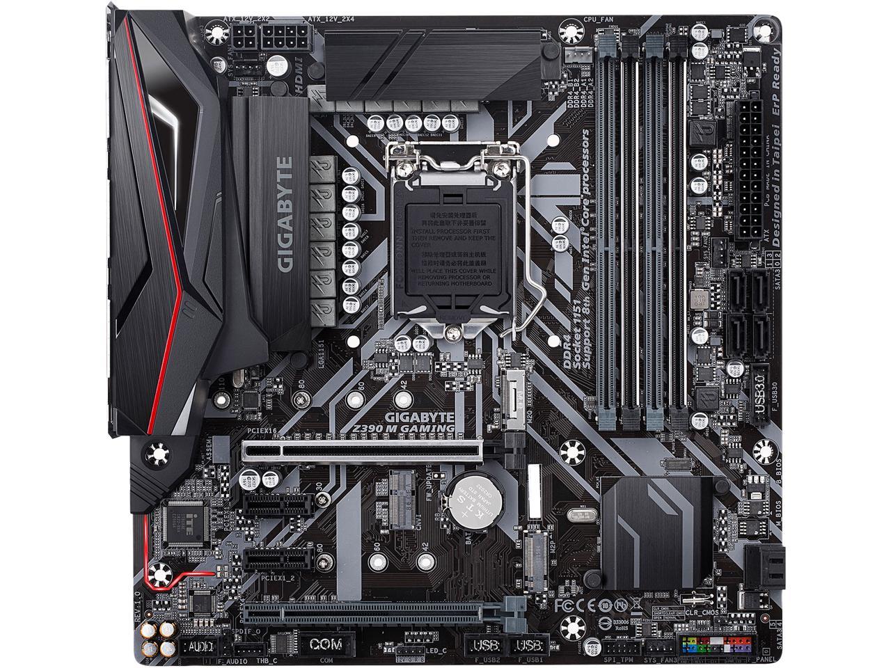 GIGABYTE Z390 M GAMING LGA 1151 (300 Series) Intel Z390 HDMI SATA 6Gb/s USB 3.1 Micro ATX Intel Motherboard