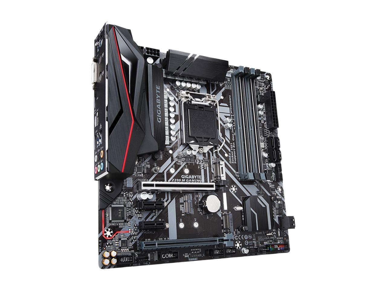 GIGABYTE Z390 M GAMING LGA 1151 (300 Series) Intel Z390 HDMI SATA 6Gb/s USB 3.1 Micro ATX Intel Motherboard