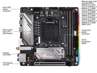 GIGABYTE Z390 I AORUS PRO WIFI LGA 1151 (300 Series) Intel Z390 SATA 6Gb/s Mini ITX Intel Motherboard