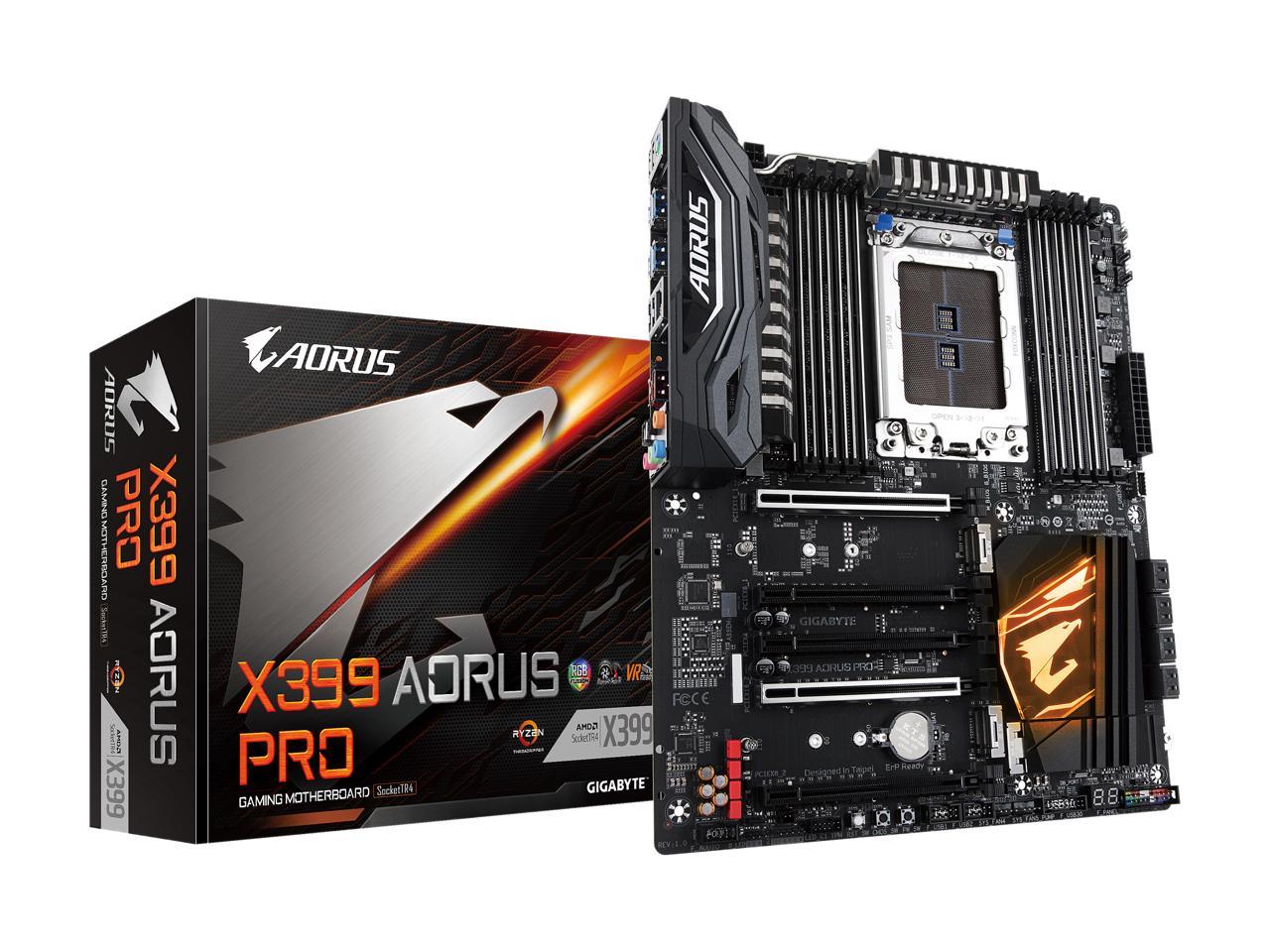 GIGABYTE X399 AORUS PRO sTR4 AMD X399 SATA 6Gb/s USB 3.1 ATX AMD Motherboard