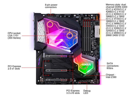 GIGABYTE Z390 AORUS XTREME WATERFORCE LGA 1151 (300 Series) Intel Z390 HDMI SATA 6Gb/s USB 3.1 Extended ATX Intel Motherboard