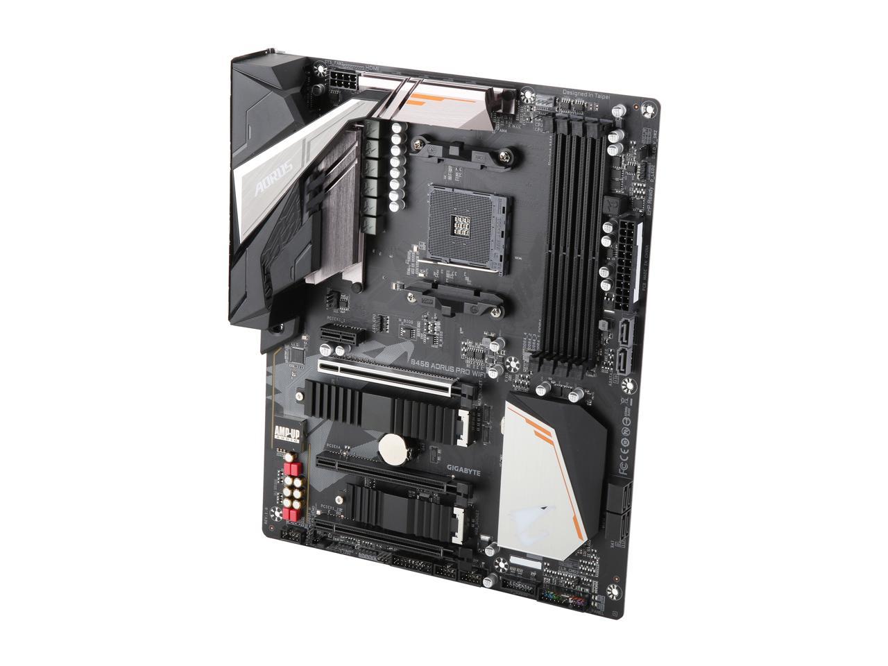 GIGABYTE B450 AORUS PRO WIFI AM4 AMD B450 SATA 6Gb/s USB 3.1 HDMI ATX AMD Motherboard