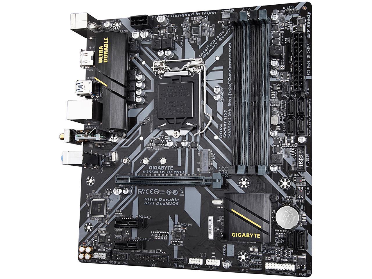 GIGABYTE B365M DS3H WIFI Micro ATX Intel Motherboard