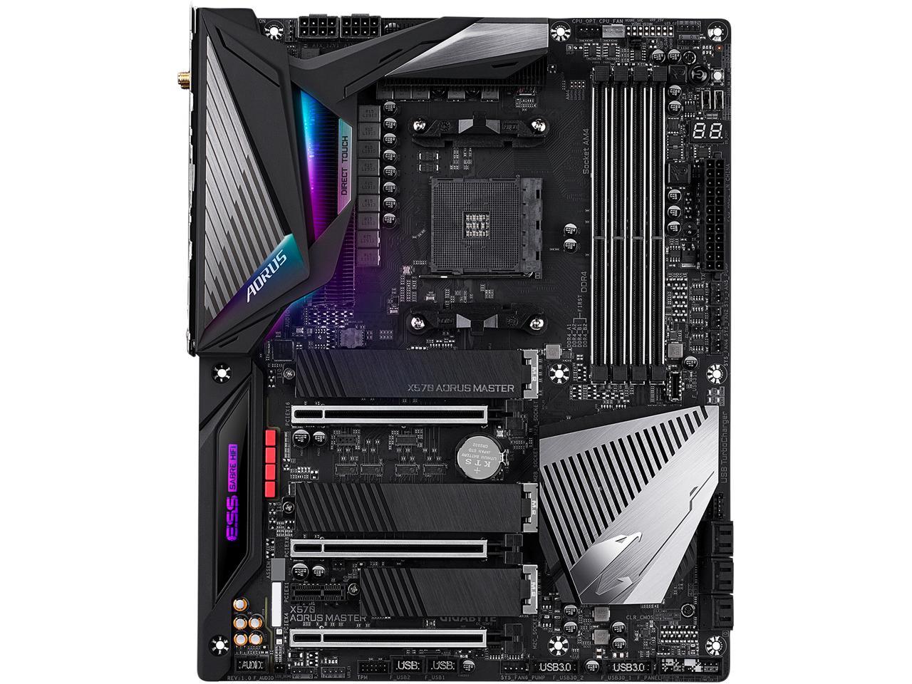 GIGABYTE X570 AORUS MASTER AMD Ryzen 3000 PCIe 4.0 SATA 6Gb/s USB 3.2 AMD X570 ATX Motherboard