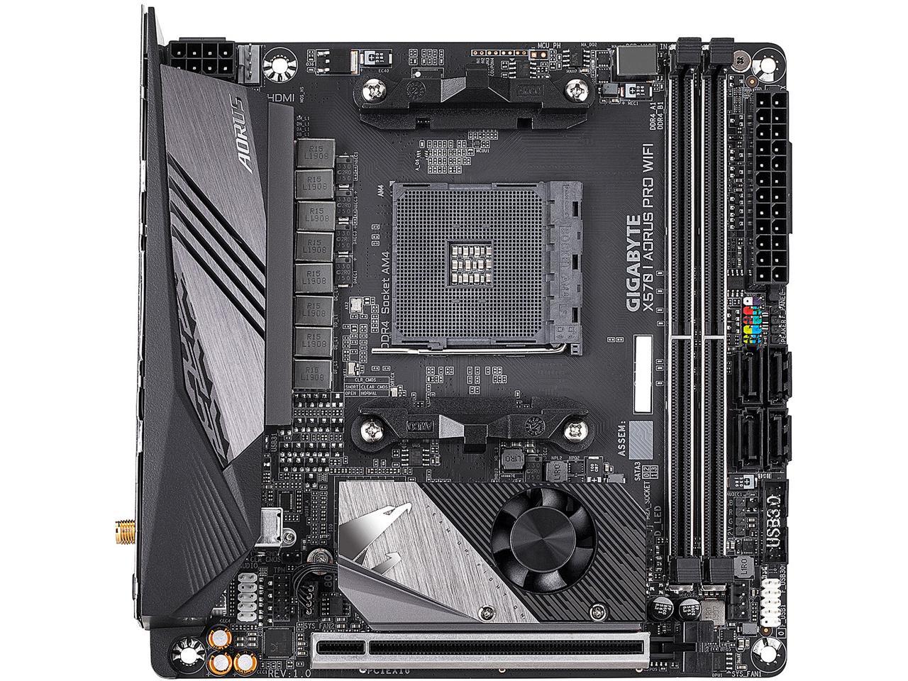 GIGABYTE X570 I AORUS PRO WIFI AMD Ryzen 3000 PCIe 4.0 SATA 6Gb/s USB 3.2 AMD X570 Mini-ITX Motherboard