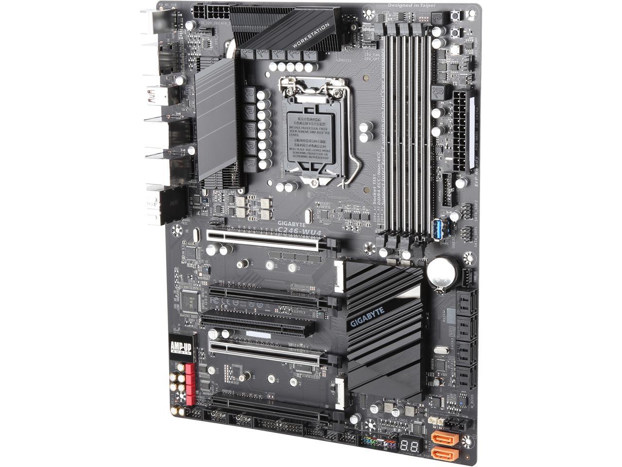 GIGABYTE C246-WU4 LGA 1151 (300 Series) Intel C246 SATA 6Gb/s ATX Intel Motherboard