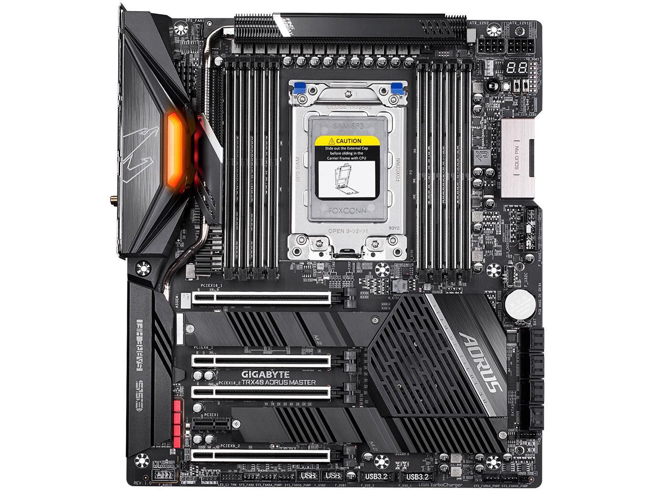 GIGABYTE TRX40 AORUS MASTER sTRX4 AMD TRX40 SATA 6Gb/s Extended ATX AMD Motherboard
