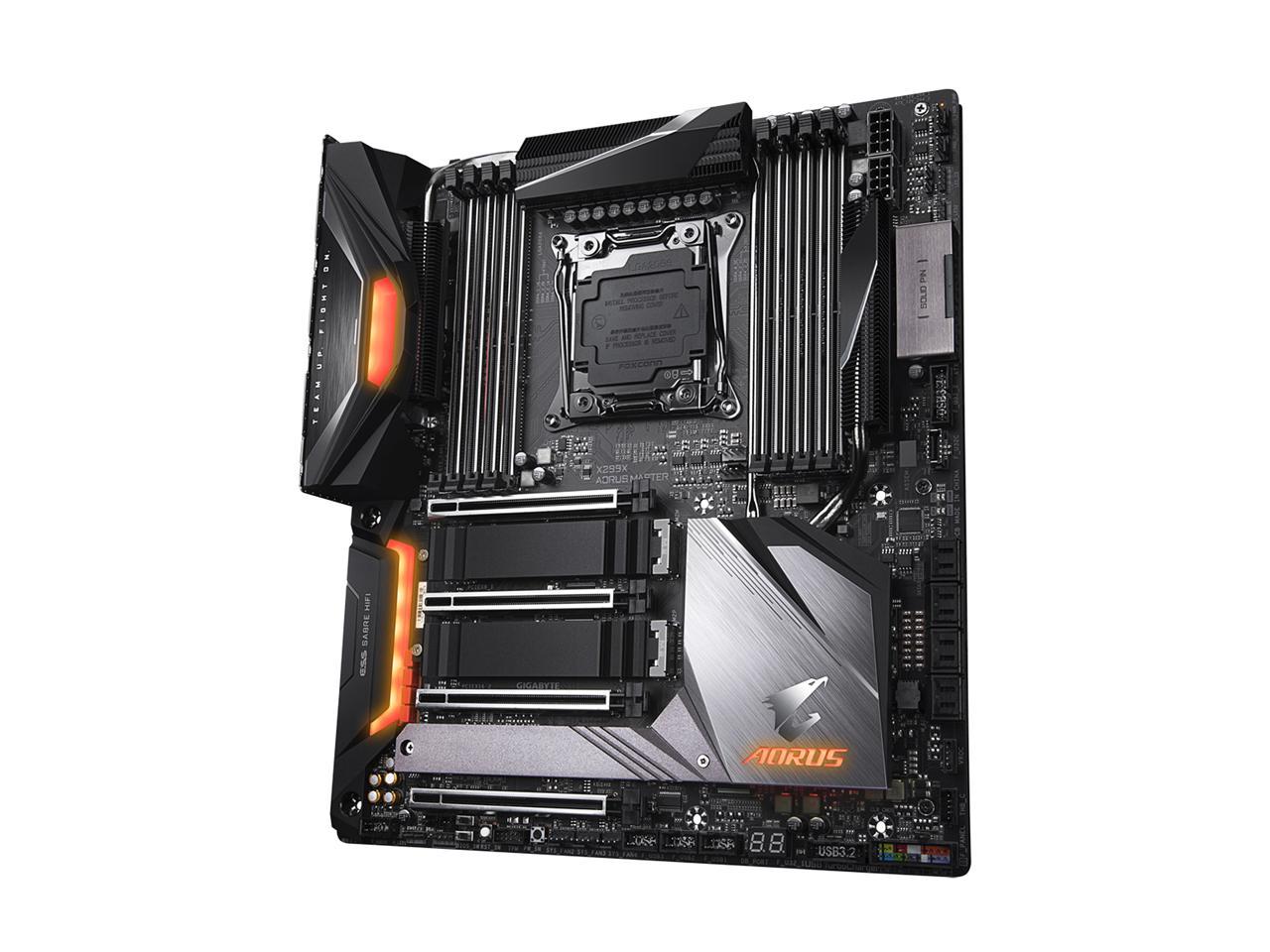 GIGABYTE X299X AORUS MASTER LGA 2066 Intel X299 SATA 6Gb/s Extended ATX Intel Motherboard