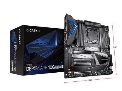 GIGABYTE X299X DESIGNARE 10G LGA 2066 Intel X299 SATA 6Gb/s Extended ATX Intel Motherboard