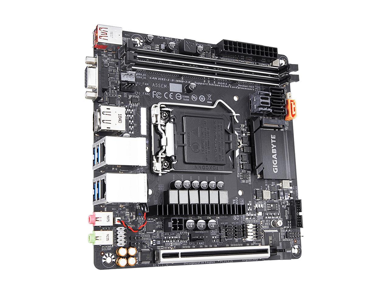 GIGABYTE C246N-WU2 LGA 1151 (300 Series) Intel C246 SATA 6Gb/s Mini ITX Intel Motherboard