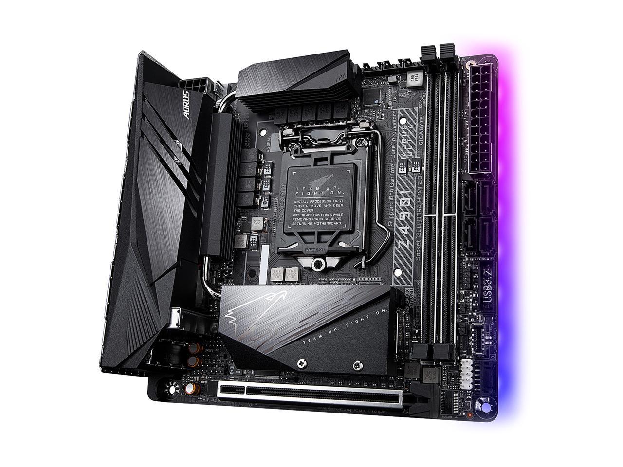 GIGABYTE Z490I AORUS ULTRA LGA 1200 Intel Z490 Mini-ITX Motherboard with Dual M.2, SATA 6Gb/s, USB 3.2 Gen 2, WIFI 6, 2.5 GbE LAN