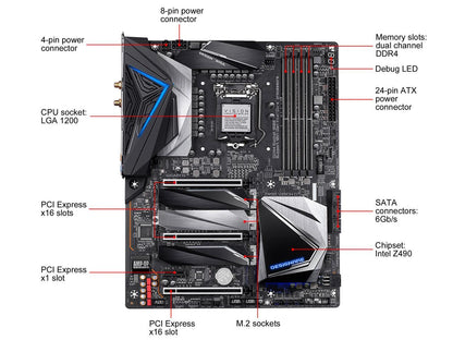 GIGABYTE Z490 VISION D LGA 1200 Intel Z490 ATX Motherboard with Triple M.2, SATA 6Gb/s, USB 3.2 Gen 2, WIFI 6, 2.5 GbE LAN, Dual Thunderbolt 3