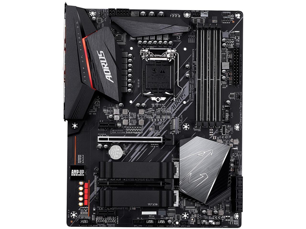 GIGABYTE Z490 AORUS ELITE LGA 1200 Intel Z490 ATX Motherboard with Dual M.2, SATA 6Gb/s, USB 3.2 Gen 2, 2.5 GbE LAN