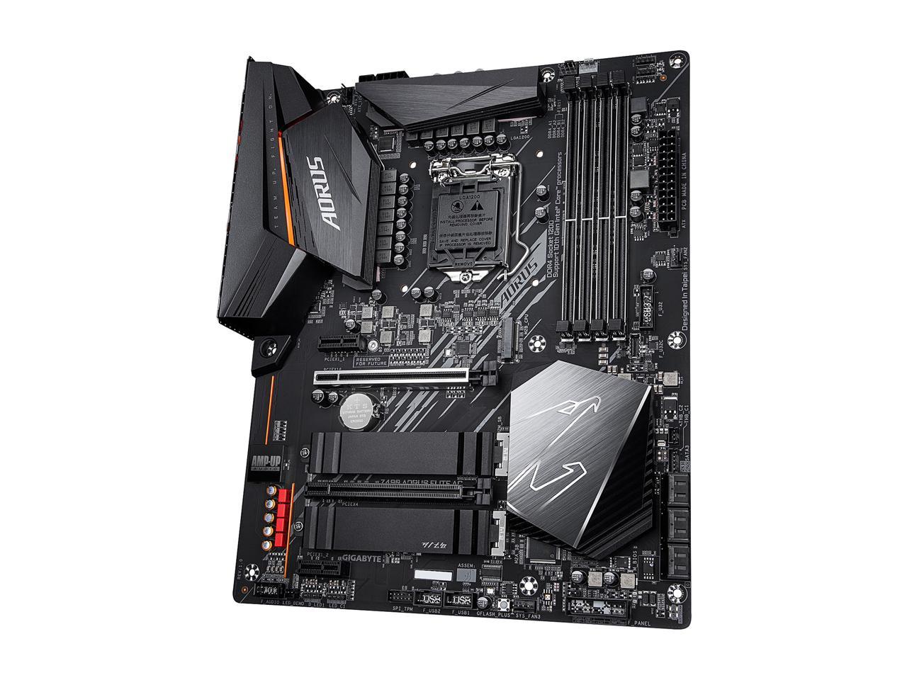 GIGABYTE Z490 AORUS ELITE AC LGA 1200 Intel Z490 ATX Motherboard with Dual M.2, SATA 6Gb/s, USB 3.2 Gen 2, Intel 802.11ac, 2.5 GbE LAN