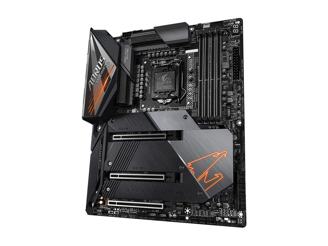 GIGABYTE Z490 AORUS MASTER LGA 1200 Intel Z490 ATX Motherboard with Triple M.2, SATA 6Gb/s, USB 3.2 Gen 2, WIFI 6, 2.5 GbE LAN