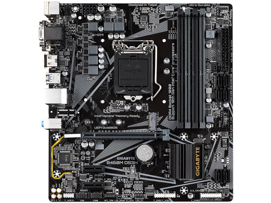 GIGABYTE B460M DS3H LGA 1200 Intel B460 Micro-ATX Motherboard with M.2, SATA 6Gb/s, USB 3.2 Gen 1