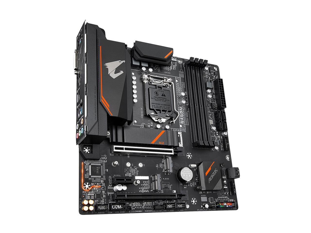 GIGABYTE B460M AORUS PRO LGA 1200 Intel B460 Micro-ATX Motherboard with Dual M.2, SATA 6Gb/s, USB 3.2 Gen 1