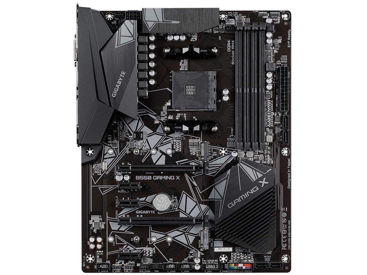 GIGABYTE B550 GAMING X AM4 AMD B550 ATX Motherboard with Dual M.2, SATA 6Gb/s, USB 3.2 Gen 2, PCIe 4.0