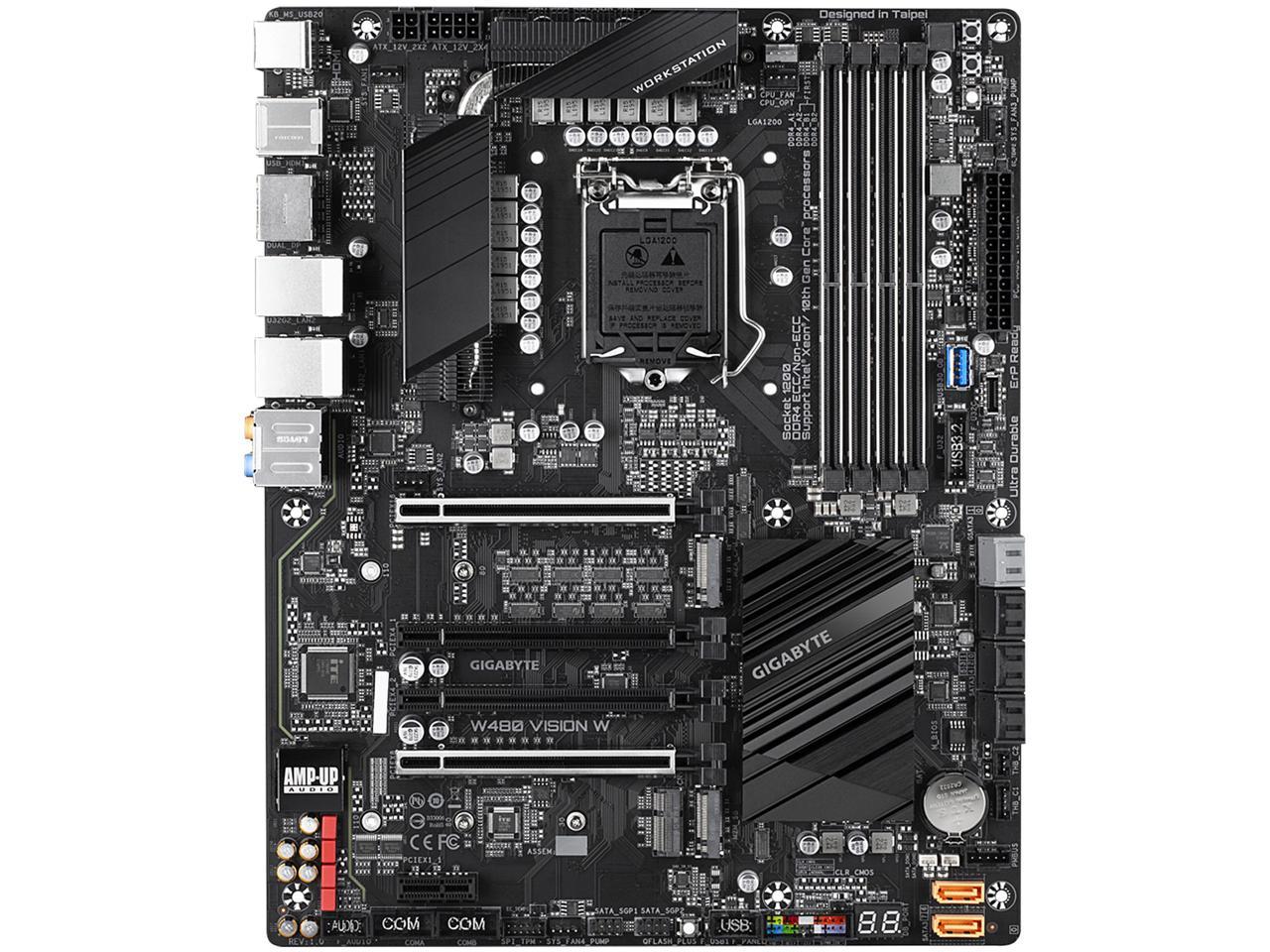 GIGABYTE W480 VISION W LGA 1200 Intel W480 SATA 6Gb/s ATX Intel Motherboard