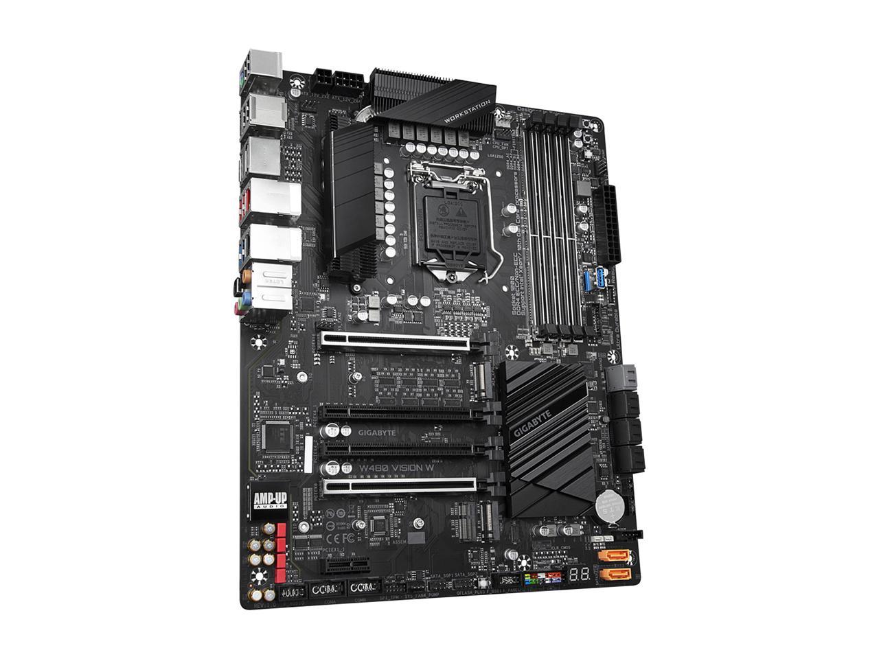 GIGABYTE W480 VISION W LGA 1200 Intel W480 SATA 6Gb/s ATX Intel Motherboard