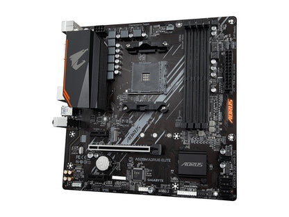 GIGABYTE A520M AORUS ELITE mATX AM4 5+3 Phases Digital PWM, GIGABYTE Gaming GbE LAN, NVMe PCIe 3.0 x4 M.2, 2 Display Interfaces, Q-Flash Plus, RGB Fusion 2.0, Motherboard