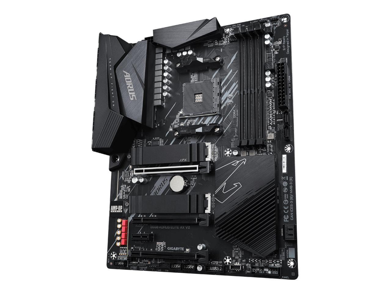 GIGABYTE B550 AORUS ELITE AX V2 AM4 AMD B550 ATX Motherboard with Dual M.2, SATA 6Gb/s, USB 3.2 Gen 2, 2.4/5 GHz Dual-Band, 2.5 GbE LAN, PCIe 4.0
