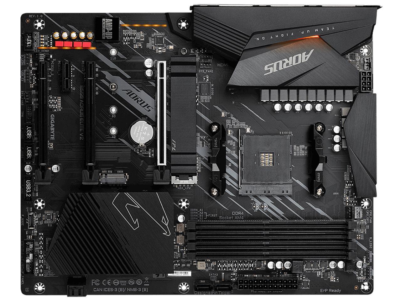 GIGABYTE B550 AORUS ELITE V2 AM4 AMD B550 ATX Motherboard with Dual M.2, SATA 6Gb/s, USB 3.2 Gen 2, 2.5 GbE LAN, PCIe 4.0