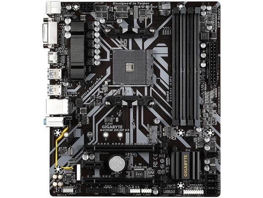 GIGABYTE B450M DS3H V2 AM4 AMD B450 SATA 6Gb/s Micro ATX AMD Motherboard
