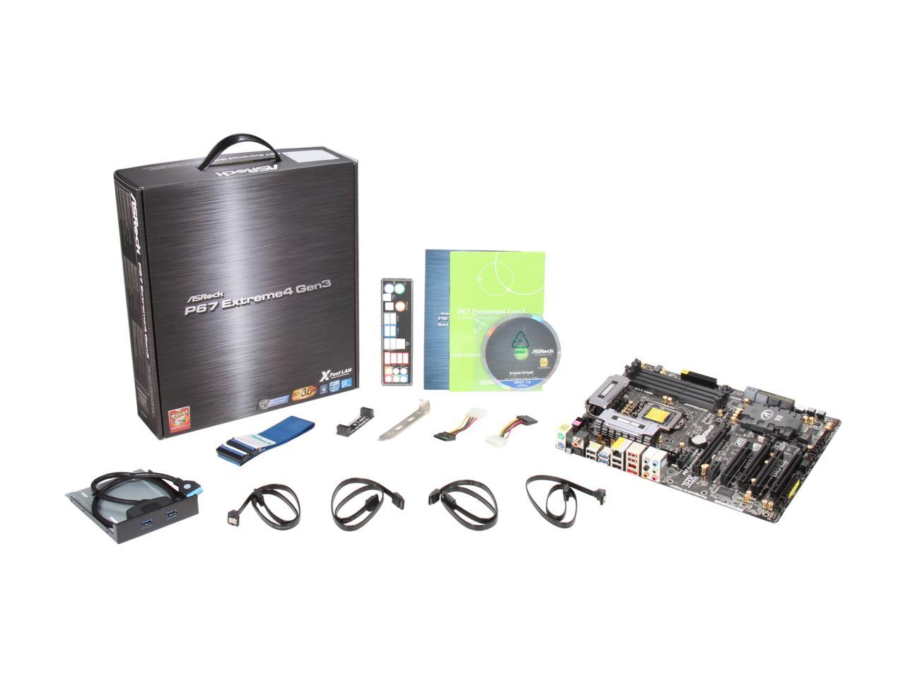ASRock P67 EXTREME4 GEN3 LGA 1155 Intel P67 SATA 6Gb/s USB 3.0 ATX Intel Motherboard