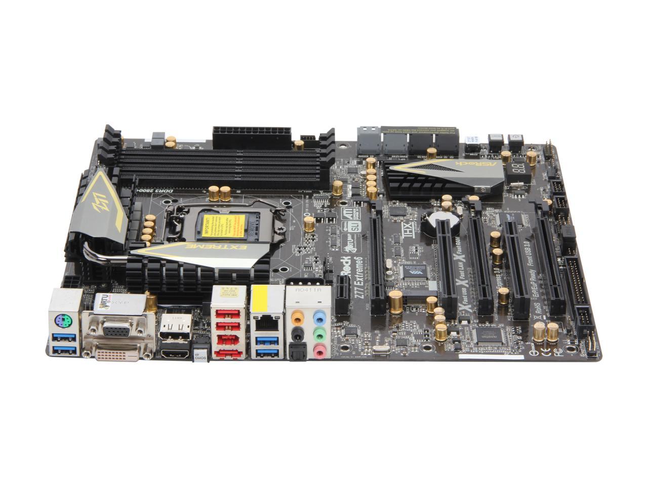 ASRock Z77 Extreme6 LGA 1155 Intel Z77 HDMI SATA 6Gb/s USB 3.0 ATX Intel Motherboard