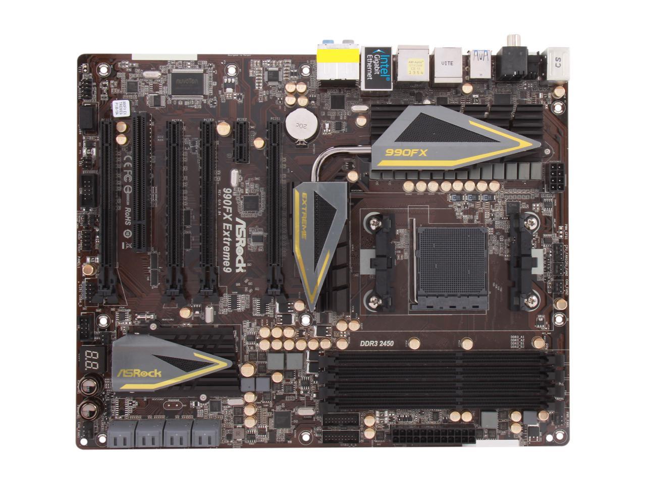 ASRock 990FX Extreme9 AM3+ AMD 990FX + SB950 SATA 6Gb/s USB 3.0 ATX AMD Motherboard with UEFI BIOS