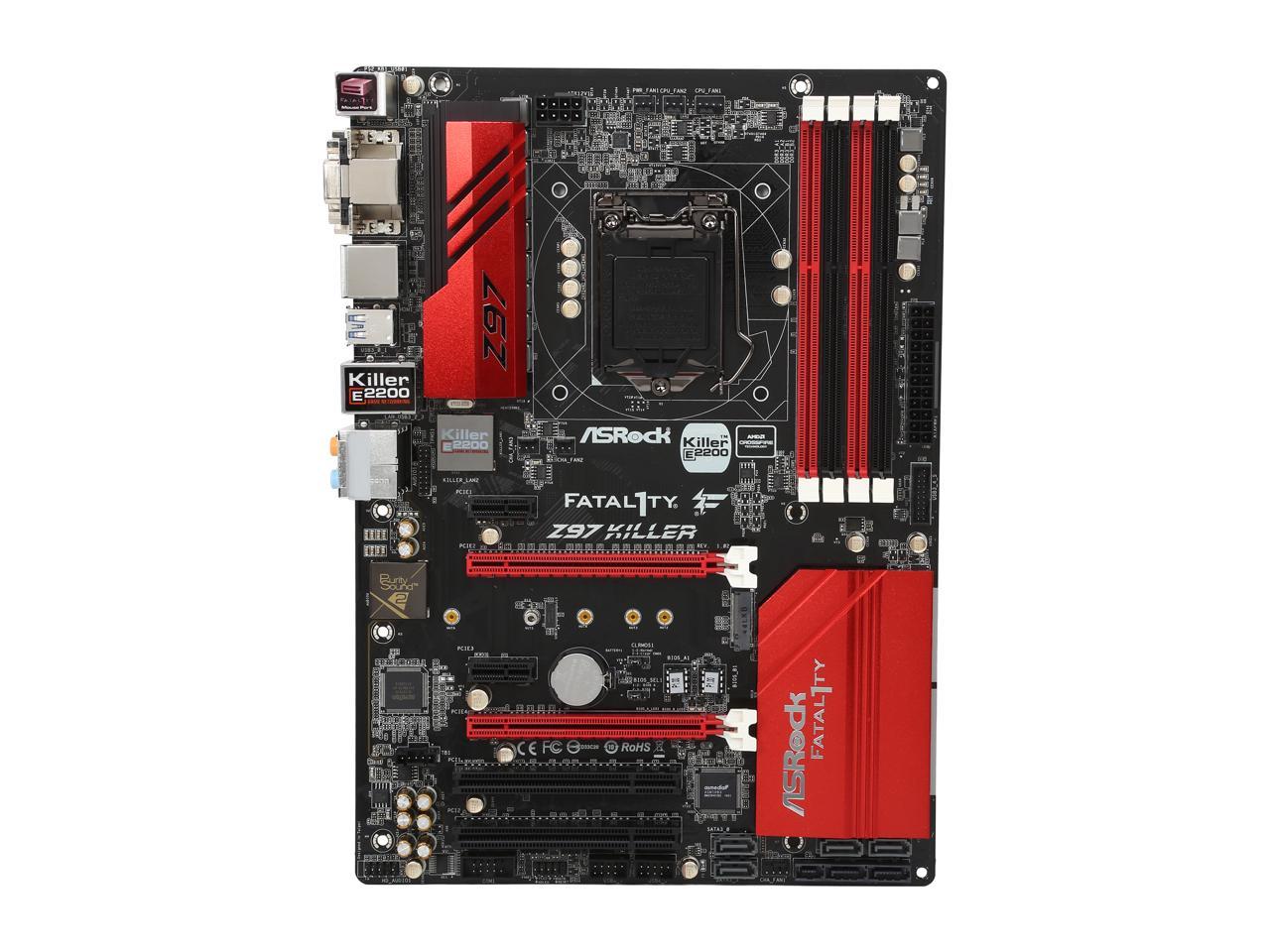 ASRock ASRock Fatal1ty Gaming Fatal1ty Z97 Killer LGA 1150 Intel Z97 HDMI SATA 6Gb/s USB 3.0 ATX Intel Motherboard