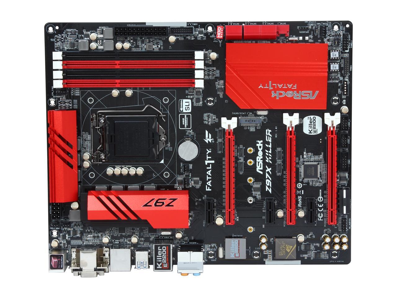 ASRock ASRock Fatal1ty Gaming Fatal1ty Z97X Killer LGA 1150 Intel Z97 HDMI SATA 6Gb/s USB 3.0 ATX Intel Motherboard