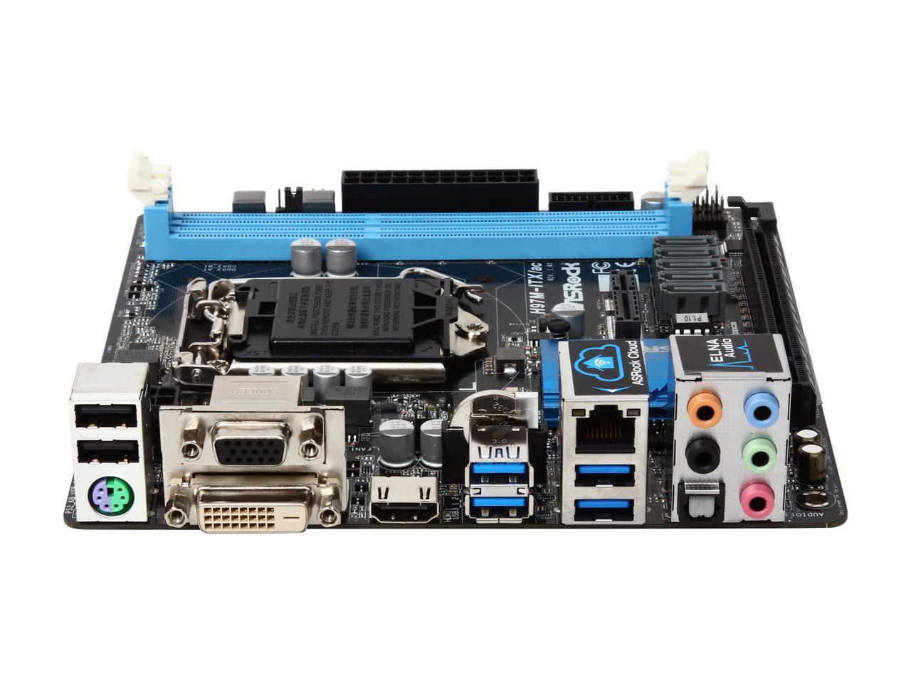 ASRock H97M-ITX/ac LGA 1150 Intel H97 HDMI SATA 6Gb/s USB 3.0 Mini ITX Intel Motherboard