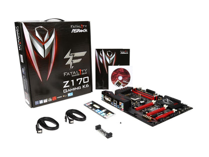 ASRock ASRock Fatal1ty Gaming Z170 Gaming K6 LGA 1151 Intel Z170 HDMI SATA 6Gb/s USB 3.1 USB 3.0 ATX Intel Motherboard